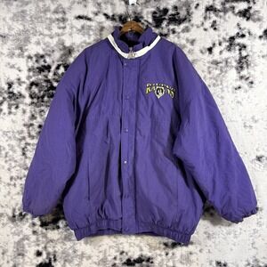 Vintage Starter Baltimore Ravens Jacket Mens Size XXL Purple Puffer Lined Filled